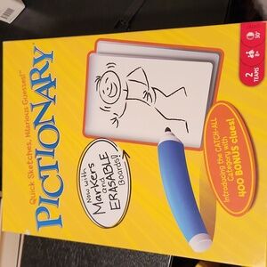 NIB  Pictionary 2 teams sealed box. Includes catch-all category